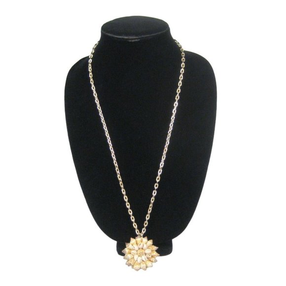 Seashell Pendant Necklace 28 In Goldtone Chain Shell Beach Vintage NO CLASP - Picture 4 of 8